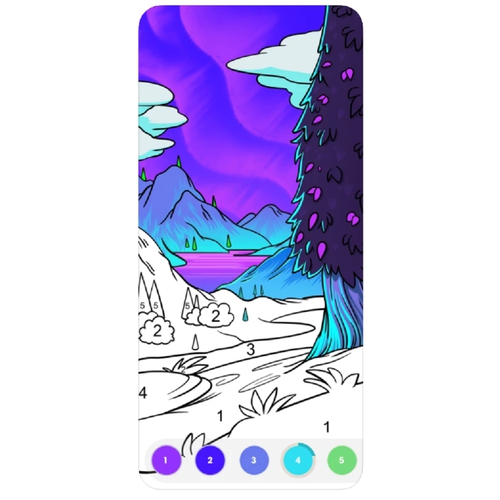 Paint by Number Coloring Matching Games