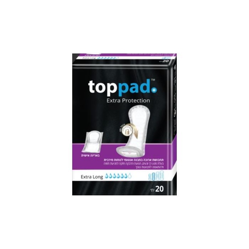 Toppad טופ פד אקסטרה לונג 20 יחי | Absorption Products For Incontinence