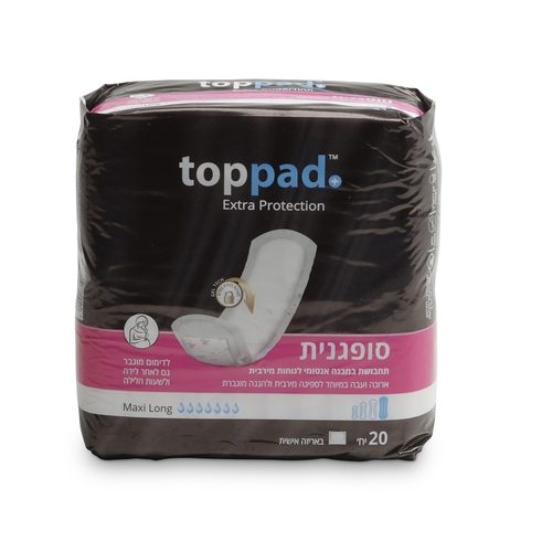 Toppad טופ פד סופגנית מקסי לונג | מוצרי ספיגה