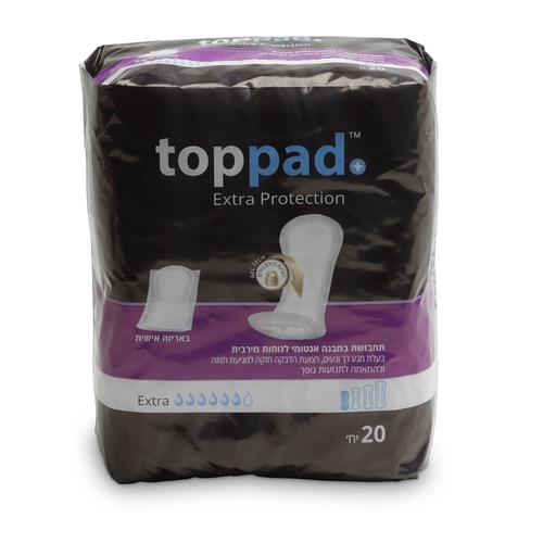 Toppad טופ פד אקסטרה 20 יחידות T | מוצרי ספיגה