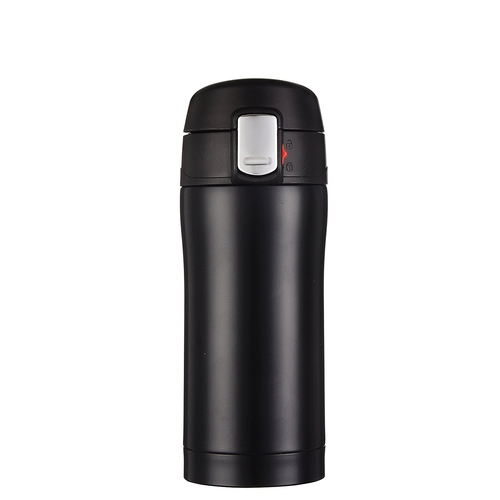 Kooyi Vacuum Insulated Travel Coffee Mug One-handed Open and Drink Gray-blue 100% Leak Proof 