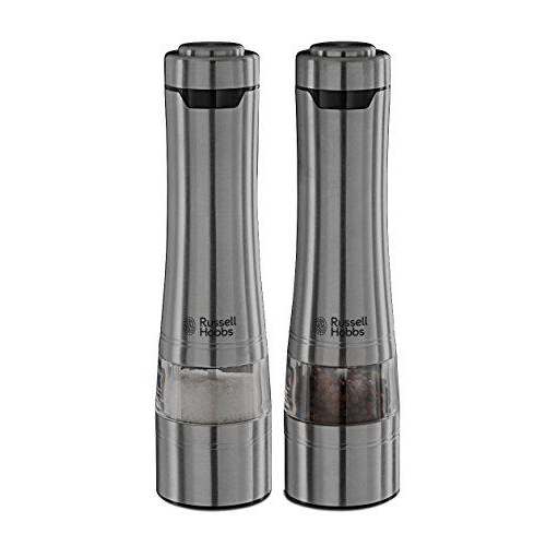 Latent Epicure Battery Operated Salt and Pepper Grinder Set (Pack of 2 Mills)  - Complimentary Mill Rest
